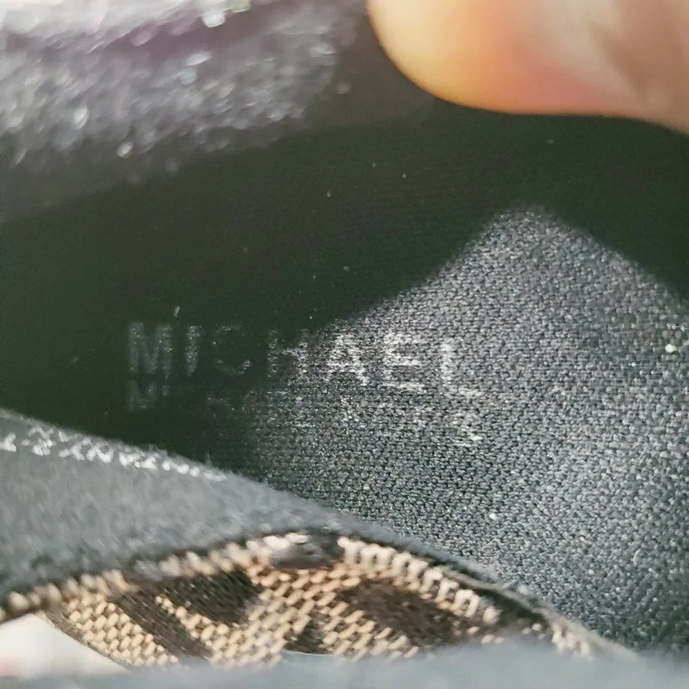 Michael Kors Girl's Brown Black Signature Logo Casual‎ Ballet Flats Size 10